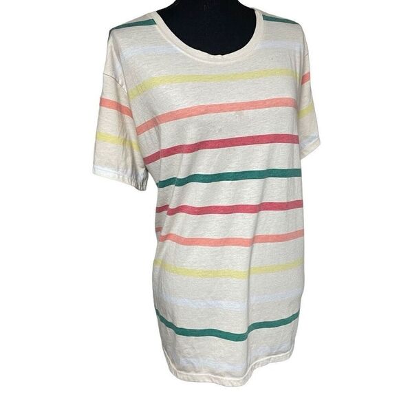 Torrid Multi Colored Striped Tee - Picture 1 of 8